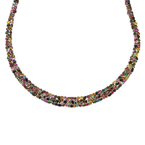 Mehrfarbige Turmalin-Halskette 50 cm- 45,85 ct. image number 0