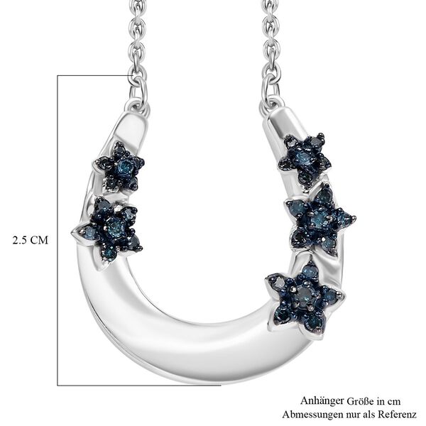 GP Celestial Kollektion - Blauer Diamant Anhänger mit Kette, ca. 0.26 ct. image number 6
