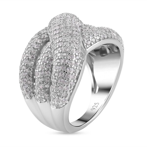 Wei&szlig;er Zirkon Ring, 925 Silber rhodiniert (Gr&ouml;&szlig;e 19.00) ca. 2.76 ct image number 5