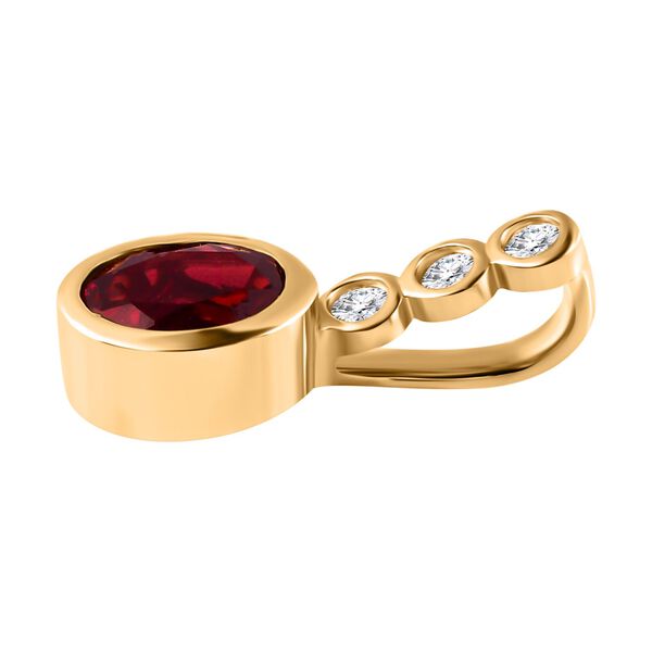 Lab Created Padparadscha-Saphir Schmuckset 925 Silber Gelbgold Vermeil ca. 2,76 ct. image number 7