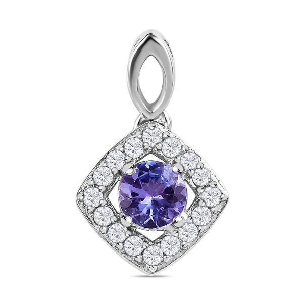 Tansanit und Zirkon Anh&auml;nger - 0,69 ct.