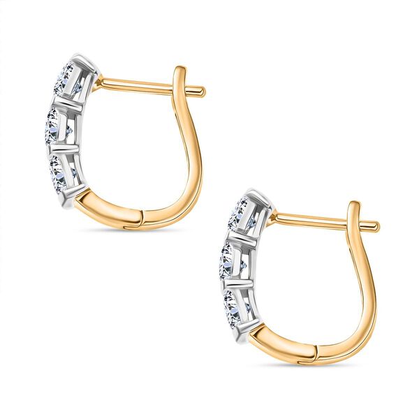 D'Joy zweifarbiges Moissanit Schmuckset, 925 Silber rhodiniert und vergoldet - 2 ct. image number 8