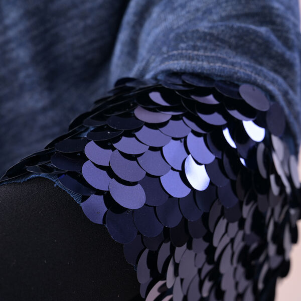 TAMSY: Poncho mit Pailletten-Bord&uuml;re, Einheitsgr&ouml;&szlig;e, Dunkelblau&nbsp; image number 5