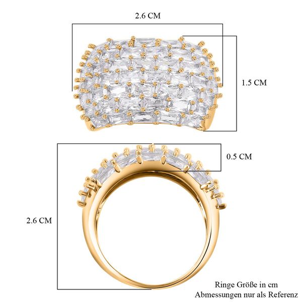 Wei&szlig;er Zirkonia Ring Nickelfreies Messing (Gr&ouml;&szlig;e 17.00) image number 5