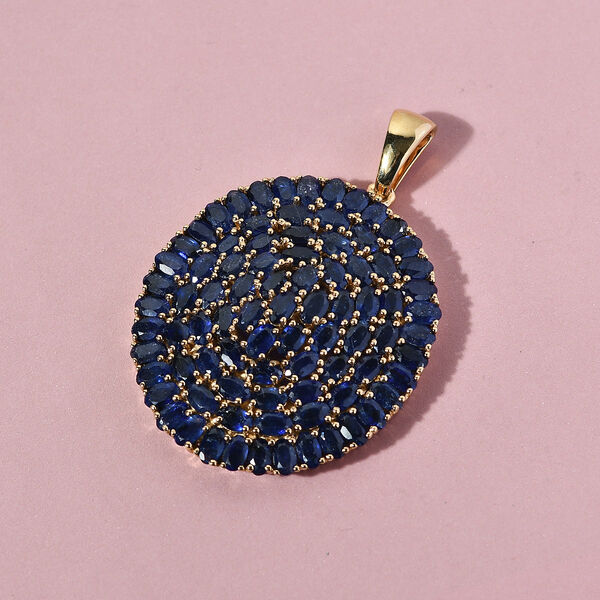 Masoala Saphir (Fissure gefüllt) Anhänger, 925 Silber vergoldet ca. 31,03 ct image number 3