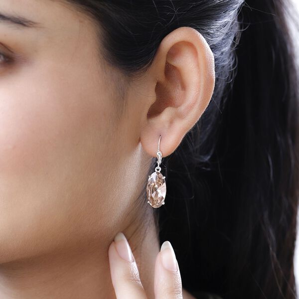 Vintage Rose Kristall Ohrringe,, 925 Silber image number 3