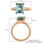 Pfau Triplett Quarz und Zirkon Ring 925 Silber vergoldet  ca. 2,80 ct image number 6