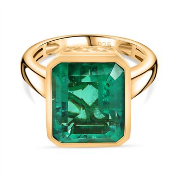 Smaragd Triplett Quarz Ring - 7,10 ct.