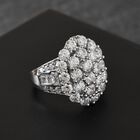 LUSTRO STELLA Hergestellt mit ZIRKONIA Ring 925 Silber Platin-Überzug (Größe 19.00) ca. 7,97 ct image number 1