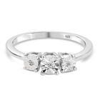 Diamant-Ring, 925 Silber platiniert (Größe 16.00)