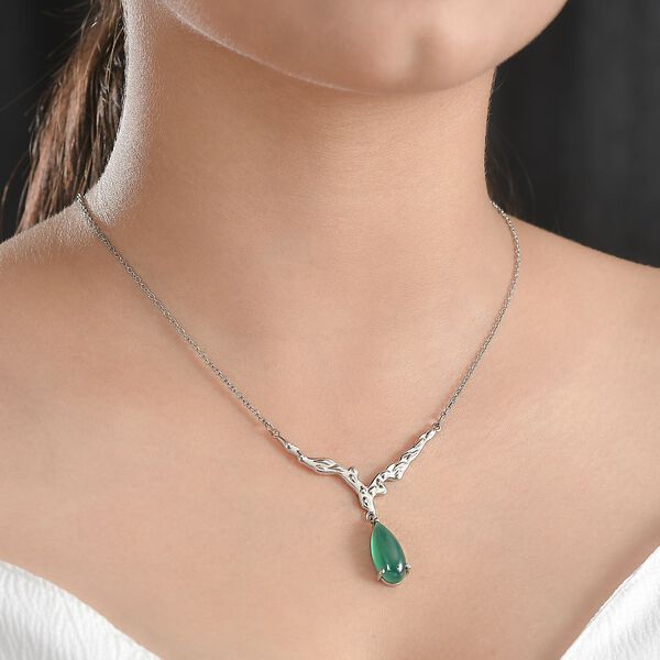 Verde Onyx Halskette, 45 cm - 5,31 ct. image number 3