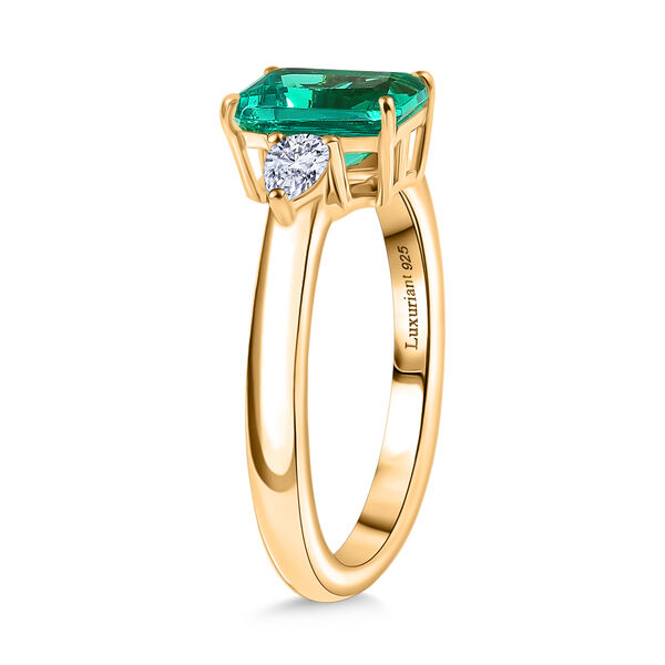 LUXURIANT Labor kolumbianischer Smaragd und VS Labor Diamant Ring - 1,69 ct. image number 5