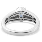 Tansanit und Zirkon Ring 925 Silber platiniert  ca. 0,80 ct image number 5