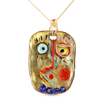 IL MURANO DI FRANCESCA - Grande Maestro Anh&auml;nger 925 Silber 750 Gelb Vergoldet