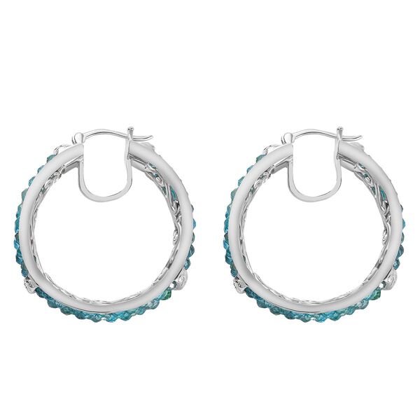 Blaue Apatit Ohrringe, Messing, ca. 21.00 ct image number 4