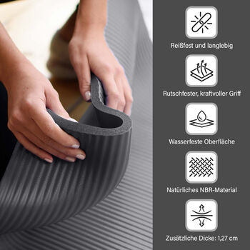 SOUL SMART - NBR Yoga-Matte, schwarz