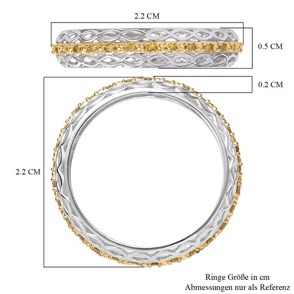 D'Joy gelber Diamant Ring, 925 Silber rhodiniert - 0,15 ct. image number 7