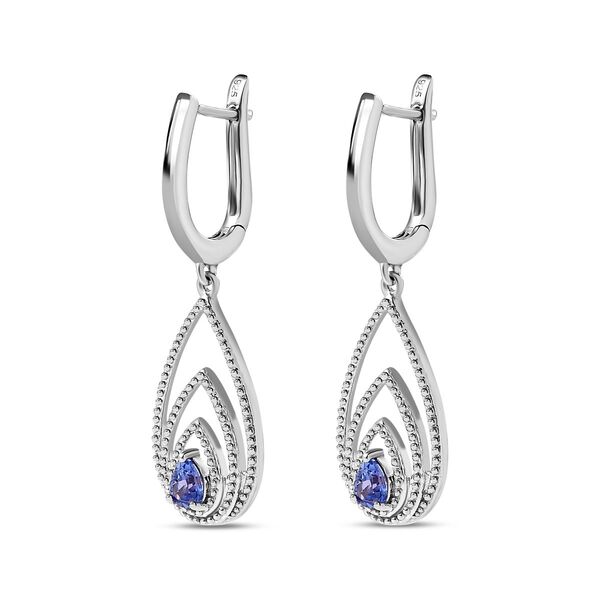 AA Tansanit Ohrringe - 0,69 image number 4