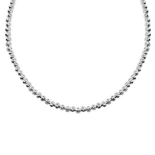 Italianische 925 Silber rhodiniert Kugelkette, ca. 50 cm, ca. 14,79g image number 0