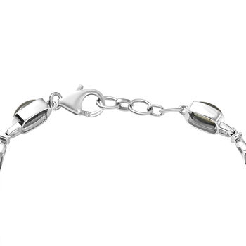 D'Joy AAA Labradorit Armband ca. 19 cm 925 Silber rhodiniert ca. 12,85 ct.