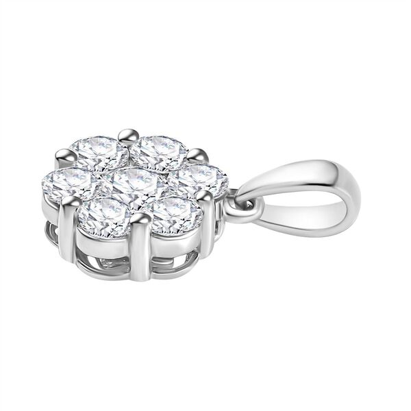 Moissanit Anh&auml;nger 925 Silber rhodiniert ca. 1.27 ct image number 4