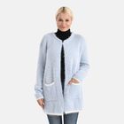 Trendiger Winter-Cardigan mit Taschen, One Size, Blau