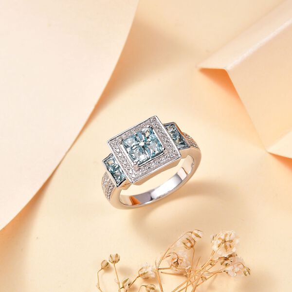 AA blauer Zirkon-Ring - 2,54 ct. image number 2