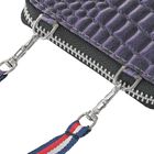 100% echte Leder Crossbody Handy-Geldbörse mit RFID Schutz und Krokoprägung, Violett image number 5