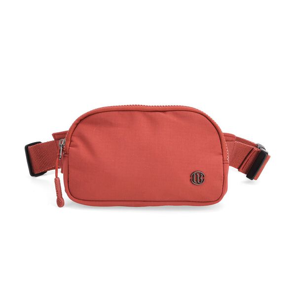 Nylon Crossbody Tasche in Ziegelrot mit praktischen F&auml;chern, 19x12x6cm image number 0