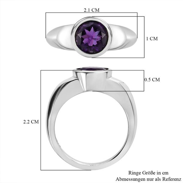 Afrikanischer Amethyst Ring Edelstahl (Gr&ouml;&szlig;e 16.00) ca. 1,16 ct image number 7