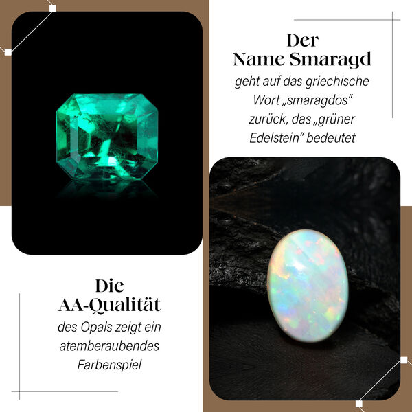 AA natürlicher, äthiopischer Welo Opal, Kagem sambischer Smaragd und Zirkon-Anhänger - 3,50 ct. image number 5