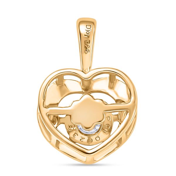 D'Joy Moissanit Anhänger, 925 Silber 750 vergoldet - 0,43 ct. image number 5