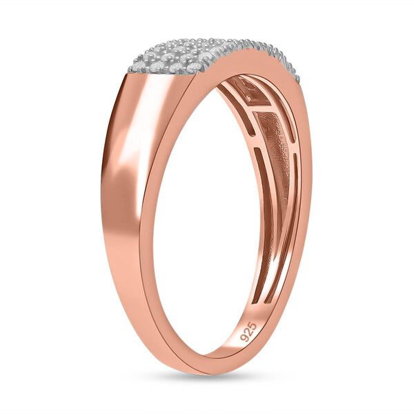 Diamant Ring, 925 Silber Roségold Vermeil - 0,20 ct. image number 4