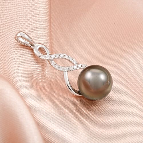 ILIANA zertifiziert und geprüft AAA Tahiti Perle und Diamant Anhänger, 750 Weißgold image number 1