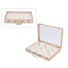 100-Ring Koffer aus Aluminium mit anlaufresistentem Bezug, Elfenbein