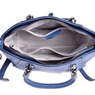 Crossbody-Tasche aus 100% Leder, Blau  image number 3