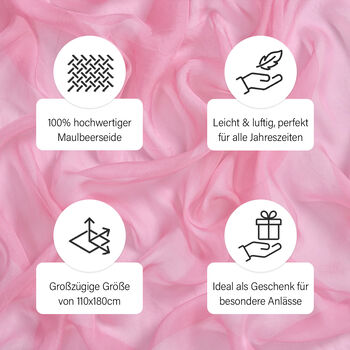 LA MAREY Chiffon Schal aus Seide, Lila