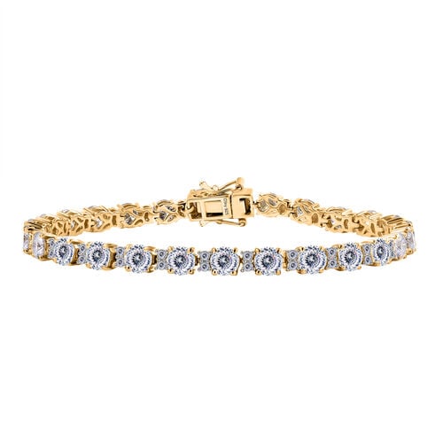 D’Joy Moissanit Armband, 925 Silber 750 Gelbgold Vermeil image number 0