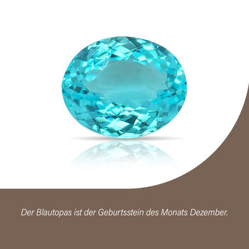 Royal Bali Kollektion- Blautopas Halskette, 50 cm - 7 ct.