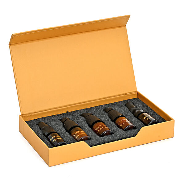 SQIN Botanicals- Kumkumadi-Set: Gesichts&ouml;l, Nachtgel, Gesichtscreme, Gesichtsserum, Kalte Creme, je 5ml (gesamt 25ml) image number 6