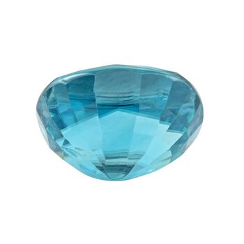 Blauer Zirkon, facettiert, Kissenschliff, 3,00 ct