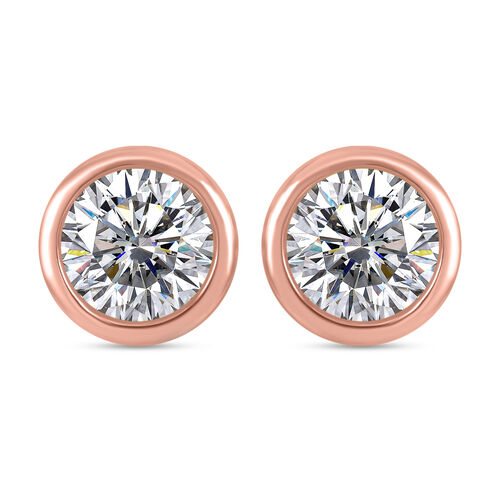 LUSTRO STELLA  Zirkonia Ohrringe, 925 Silber Roségold Vermeil - 2,30 ct. image number 0
