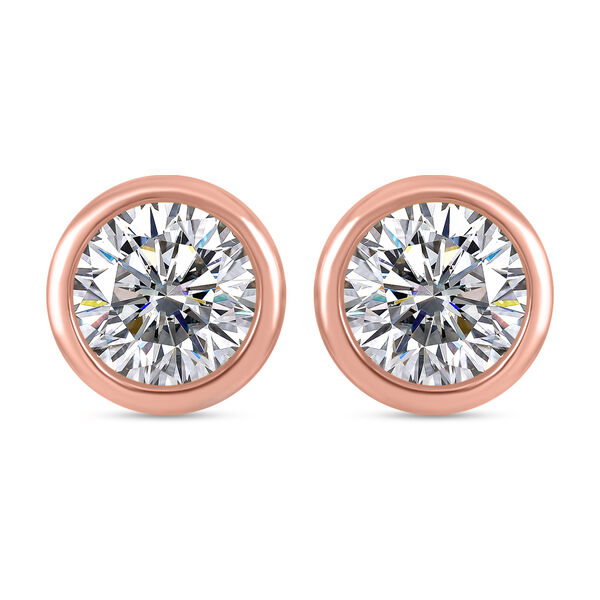 LUSTRO STELLA  Zirkonia Ohrringe, 925 Silber Roségold Vermeil - 2,30 ct. image number 0