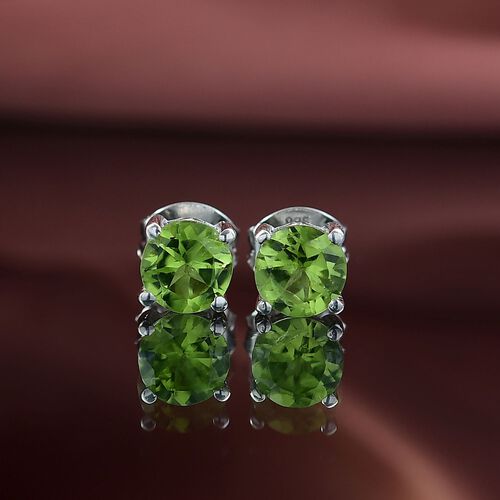 Peridot Ohrringe 925 Silber rhodiniert ca. 1,30 ct. image number 1