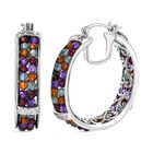 Blauer Apatit, Hessonit Granat Ohrringe Reines Messing ca. 14,00 ct.