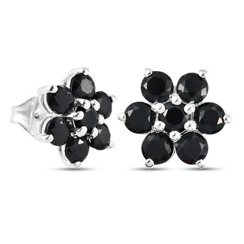 Schwarze Spinell-Ohrstecker - 3,42 ct.