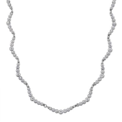 Wei&szlig;er Kristall Halskette ca. 50 cm + 5 cm Extender