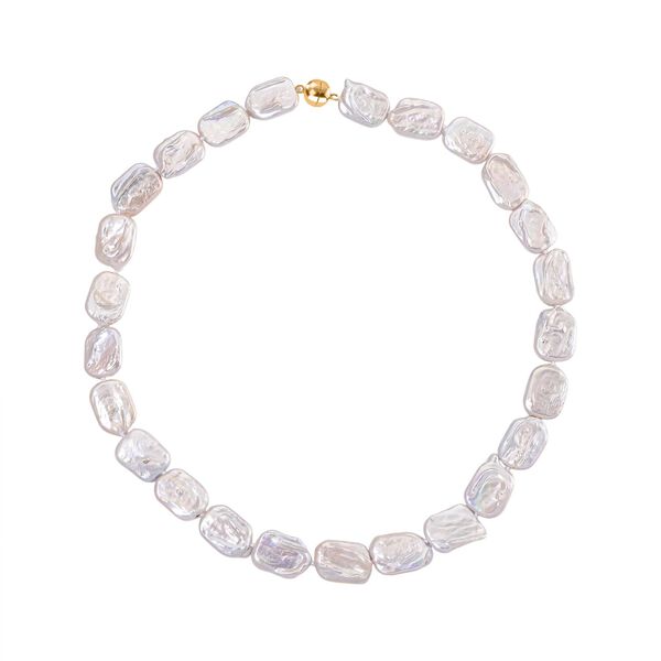 D'Joy wei&szlig;e Keshi Perle 50cm Halskette image number 4