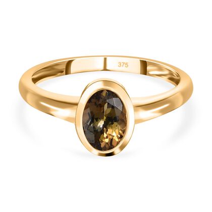 AA natürlicher, goldener Tansanit-Ring - 1,04 ct.