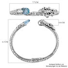 Royal Bali - Blau Topas-Armreif, ca. 19 cm, 925 Silber 27,5g, ca. 5.38 ct image number 4